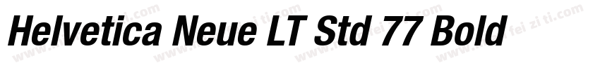 Helvetica Neue LT Std 77 Bold Conde字体转换